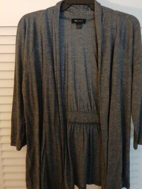 AB STUDIO Charcoal gray cardigan